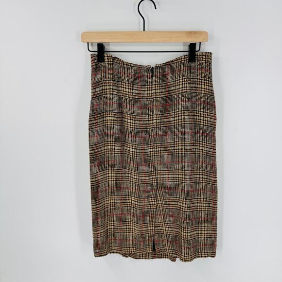 Vintage Evan-Picone Made in USA Plaid Pleated Skirt with Pockets Size 8 - Picture 2 of 8